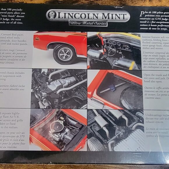 Testors Lincoln Mint 1969 Pontiac GTO The Judge 1/24 Sealed Box - Picture 4 of 6